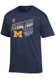 Main image for Michigan Wolverines Navy Blue Champion MBB Final Four 2026 Jersey Short Sleeve T Shirt