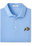 Main image for Mens Colorado Buffaloes Light Blue Peter Millar Tesseract Short Sleeve Fashion Polo