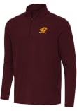 Main image for Mens Central Michigan Chippewas Maroon Antigua Intent Qtr Zip Pullover