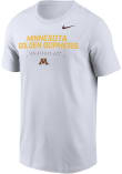 Main image for Minnesota Golden Gophers White Nike Team Short Sleeve T Shirt