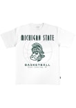 Main image for Michigan State Spartans White SLAM Basketball Heavyweight Short Sleeve T Shirt