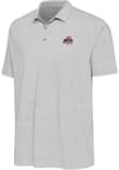 Main image for Mens Ohio State Buckeyes White Antigua Intersect Blocked Short Sleeve Polo Shirt