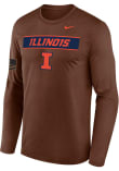 Main image for Mens Illinois Fighting Illini Brown Nike Military Appreciation Legend Long Sleeve T-Shirt