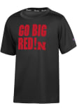 Main image for Youth Nebraska Cornhuskers Black Champion Team Chant Short Sleeve T-Shirt