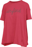 Main image for Maryland Terrapins Red Pressbox Swirl Script Short Sleeve T-Shirt