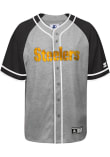 Main image for Starter Pittsburgh Steelers Mens Grey TRAINING CAMP BASEBALL Baseball Jersey