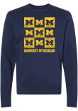 Main image for Mens Navy Blue Michigan Wolverines Checkerbox Crew Sweatshirt