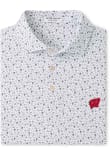 Main image for Mens Wisconsin Badgers Grey Peter Millar Kick Off Short Sleeve Fashion Polo