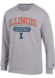 Main image for Mens Illinois Fighting Illini Grey Champion Pill Box Grandma Jersey Tee