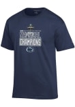 Main image for Penn State Nittany Lions Navy Blue Champion Wrestling National Champs Jersey Short Sleeve T Shirt