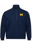 Main image for Mens Michigan Wolverines Navy Blue lululemon Steady State Half Zip Qtr Zip Pullover