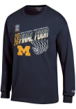 Main image for Mens Michigan Wolverines Navy Blue Champion MBB Final Four 2026 Jersey Tee