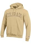 Main image for Mens Colorado Buffaloes Gold Champion Arch Name Tonal Twill Powerblend Hooded Sweatshirt