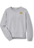 Main image for Womens Michigan Wolverines Grey Peter Millar Flora Knit Crew Sweatshirt