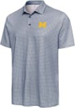 Main image for Mens Michigan Wolverines Navy Blue Antigua Breeze Short Sleeve Polo Shirt
