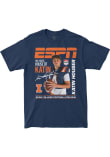 Main image for Katin Houser Campus Ink Mens Navy Blue Illinois Fighting Illini ESPN Cover Fashion Player T Shirt