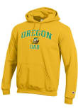 Main image for Mens Oregon Ducks Yellow Champion Arch Logo Dad Powerblend Hooded Sweatshirt