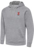 Main image for Mens Illinois Fighting Illini Grey Antigua Victory Dad Hooded Sweatshirt