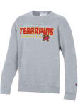 Main image for Youth Maryland Terrapins Grey Champion Team Graphic Long Sleeve Crew Sweatshirt