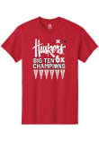 Main image for Nebraska Cornhuskers Red Summit Sportswear Big Ten 6x Volleyball Champions Short Sleeve T Shirt