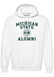 Main image for Mens White Michigan State Spartans Arch Seal Alumni Hooded Sweatshirt