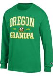 Main image for Mens Oregon Ducks Green Champion Est. Date Grandpa Jersey Tee