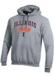 Main image for Mens Illinois Fighting Illini Grey Champion Class of 2027 Powerblend Hooded Sweatshirt