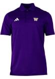 Main image for Mens Washington Huskies Purple Adidas Heat Seal Ottoman Short Sleeve Polo Shirt
