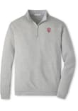 Main image for Mens Indiana Hoosiers Grey Peter Millar Crown Comfort Qtr Zip Pullover
