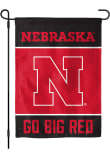 Main image for Red Nebraska Cornhuskers Slogan Garden Flag