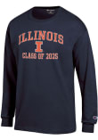 Main image for Mens Illinois Fighting Illini Navy Blue Champion Class of 2025 Text Jersey Tee