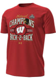 Main image for Wisconsin Badgers Red Under Armour 2026 Women's Ice Hockey National Champions Back-To-Back Short S..