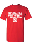 Main image for Nebraska Cornhuskers Red Summit Sportswear Stacked Volleyball Short Sleeve T Shirt