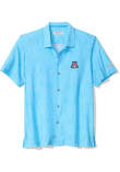Main image for Mens Arizona Wildcats Light Blue Tommy Bahama Bahama Coast Saltwater Fronds Short Sleeve Dress Shi..