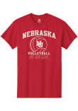 Main image for Nebraska Cornhuskers Red Summit Sportswear Arch Volleyball Wordmark Short Sleeve T Shirt