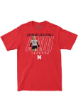 Main image for Andi Jackson Campus Ink Mens Scarlet Red Nebraska Cornhuskers Volleyball Illustrated Player T Shir..