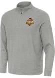 Main image for Mens Western Michigan Broncos Grey Antigua 2025 Hockey National Champions Subtle Qtr Zip Pullover