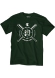 Main image for Michigan State Spartans Green Blue 84 Go Airborne 517 Baseball Short Sleeve Fashion T Shirt