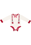 Main image for Baby Nebraska Cornhuskers Red Colosseum Suspenders Long Sleeve One Piece