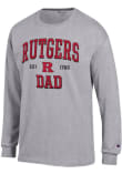 Main image for Mens Rutgers Scarlet Knights Grey Champion Est Date Dad Jersey Tee