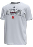 Main image for Maryland Terrapins White Under Armour Flat Name Tech Short Sleeve T Shirt