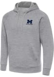 Main image for Mens Michigan Wolverines Grey Antigua Victory Social Work Hooded Sweatshirt