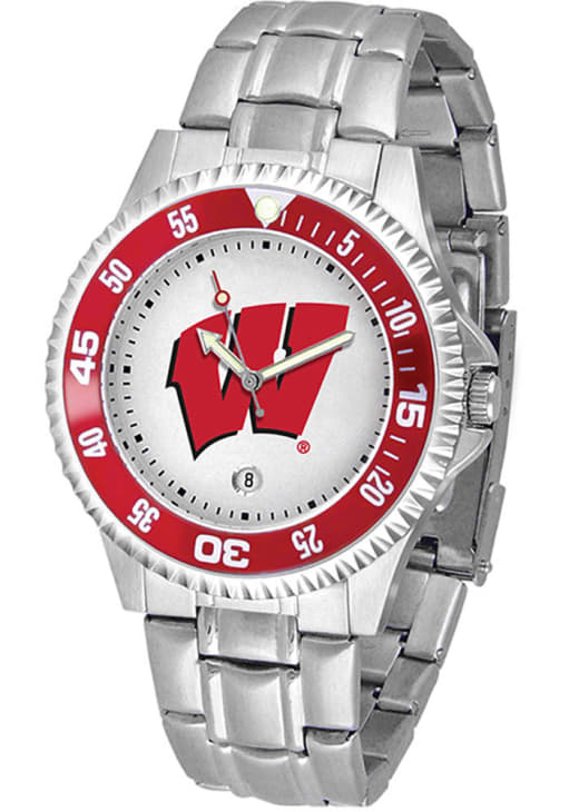 Wisconsin Watch Wisconsin Badgers Competitor Steel Watch - SILVER