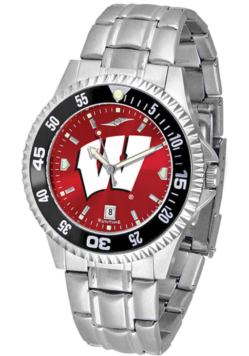 Wisconsin Watch Wisconsin Badgers Competitor Steel AC Watch - SILVER