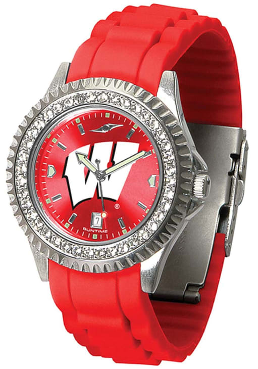 Wisconsin Watch Wisconsin Badgers Sparkle Womens Watch - SILVER