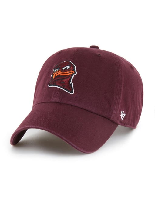 47 Virginia Tech Hokies MAROON Mascot Clean Up Adjustable Hat
