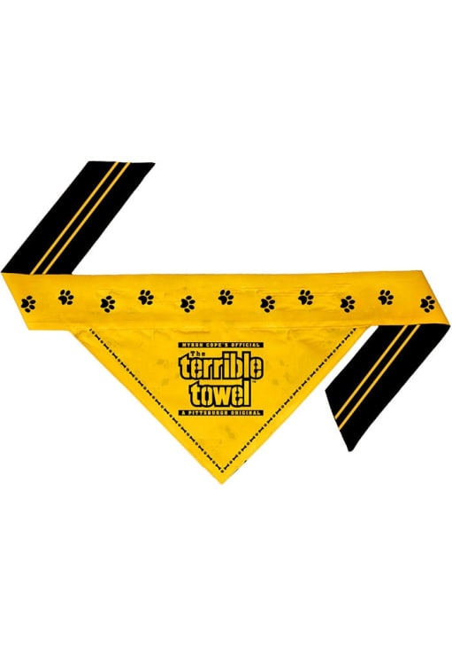 PEDRO 初期 DOG IN 今治タオル 黒×イエロー アユニD BiSH Pittsburgh Steelers YELLOW Terrible Towel Pet Bandana - 10420981