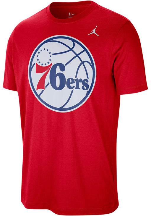 Nike Philadelphia 76ers Red Jordan Brand Statement Short Sleeve T