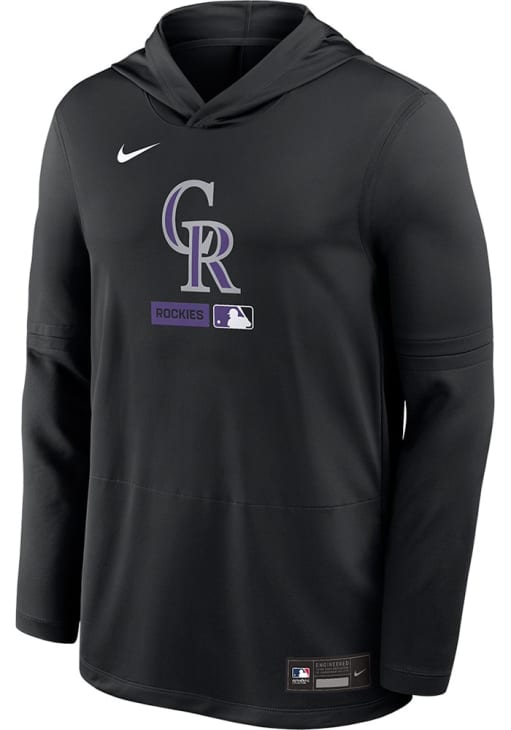 Nike Colorado Rockies Mens BLACK Authentic Collection Lightweight 