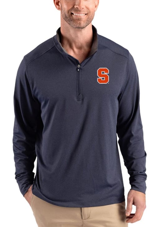 Cutter and Buck Syracuse Orange Mens NAVY Forge Eco Pullover